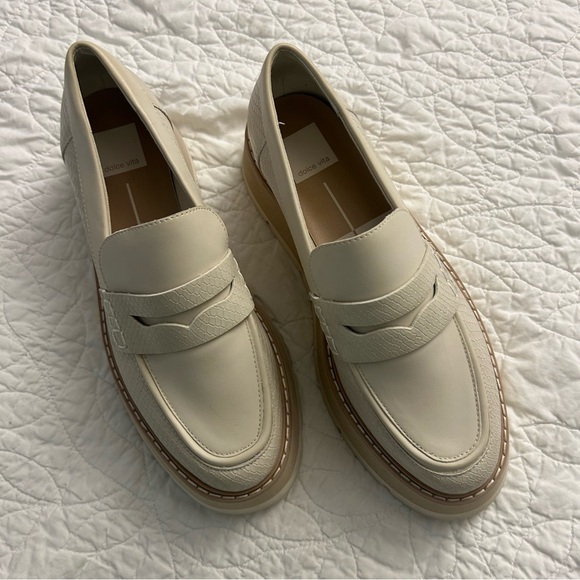 Dolce Vita Tieko Platform Loafers in Ivory - Picture 7 of 10